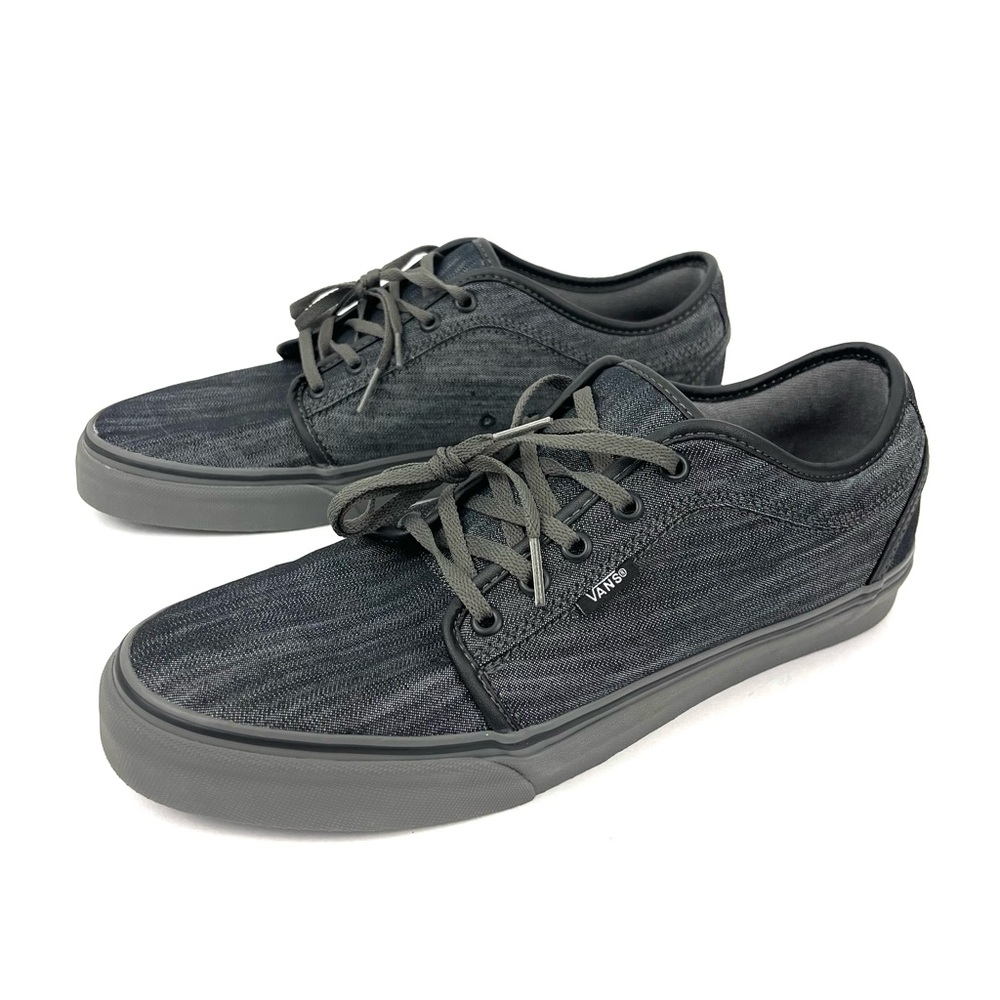 Vans Men’s Low-Top Canvas Sneakers in Charcoal Gray